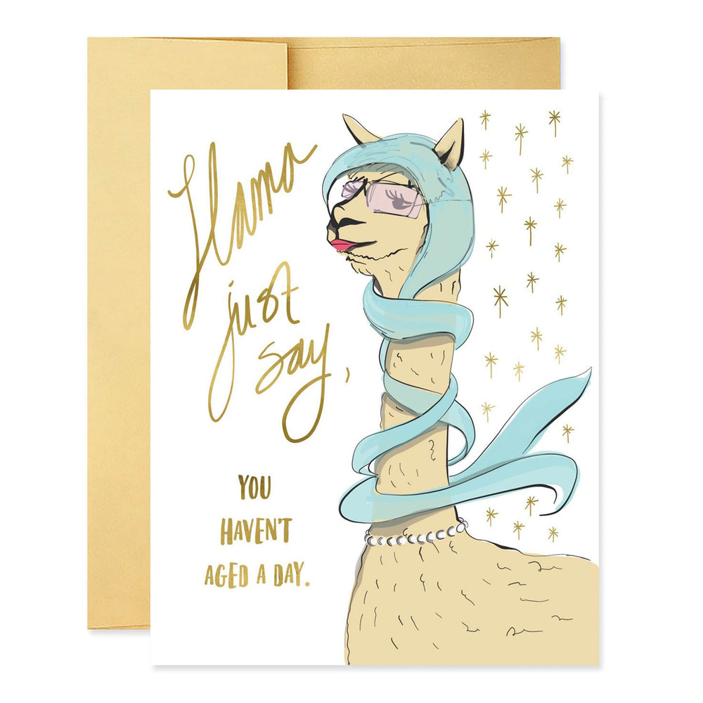 Glamorous Llama Birthday Card - Freshie & Zero Studio Shop