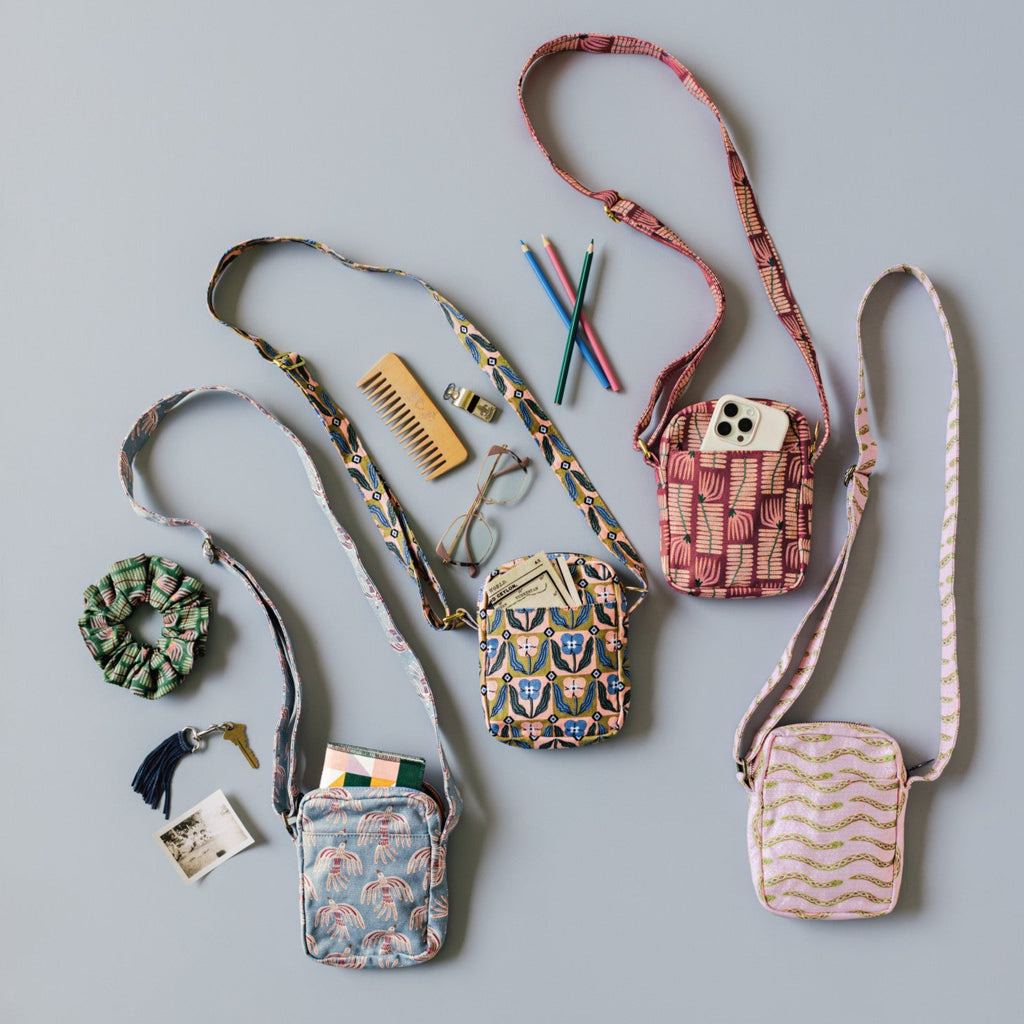 Plume Birds Crossbody Bag by Danica - Freshie & Zero Studio Shop