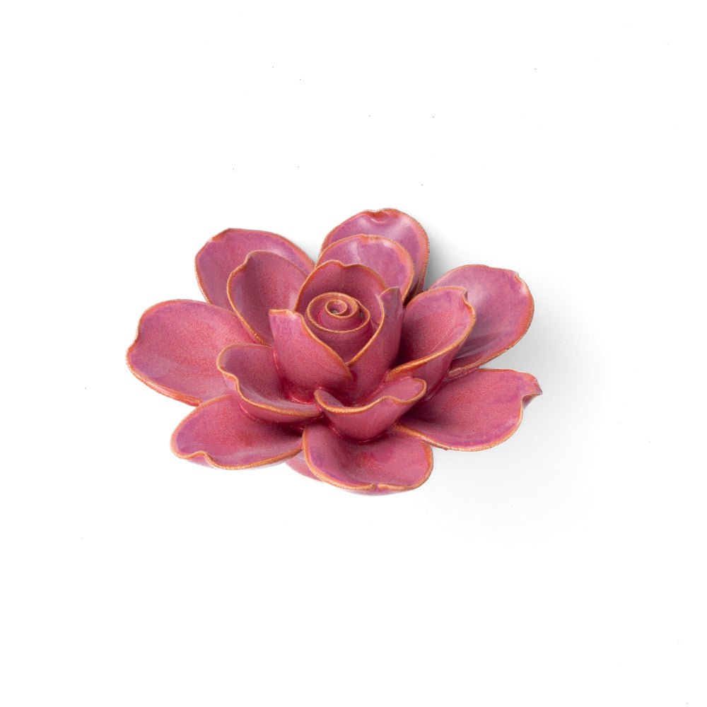 France Collection Ceramic Flower: 4.5" Pink Gardenia - Freshie & Zero Studio Shop