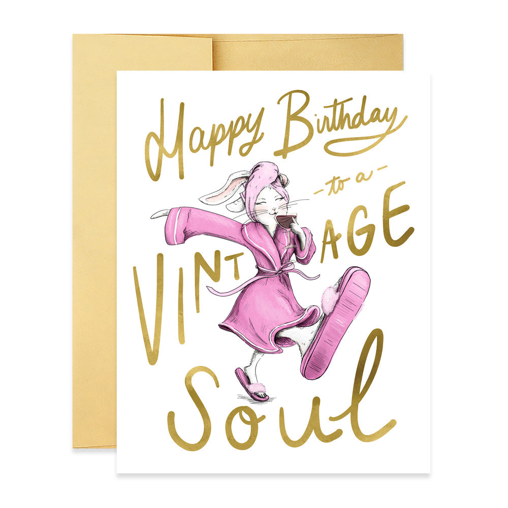 Vintage Soul Birthday Card - Freshie & Zero Studio Shop
