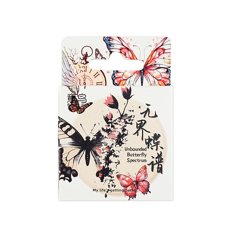 Little Box of Kawaii Paper Stickers: Floral Butterflies - Freshie & Zero Studio Shop