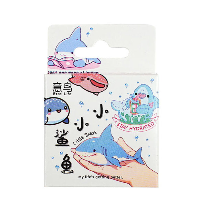 Little Box of Kawaii Paper Stickers: Little Sharks - Freshie & Zero Studio Shop