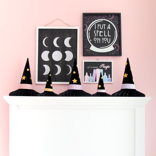 Honeycomb Paper Halloween Witch Hats - Freshie & Zero Studio Shop