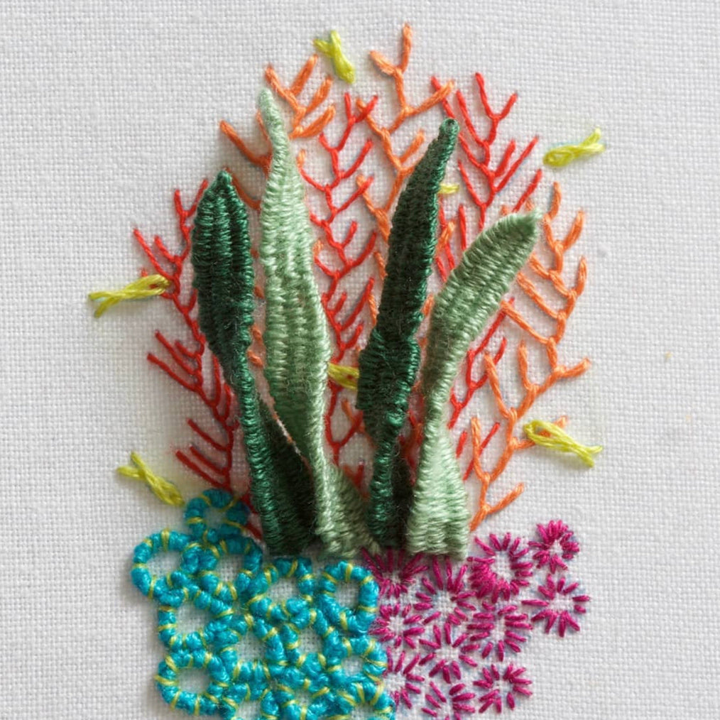 Embroidery Sampler Kit: Coral Reef - Freshie & Zero Studio Shop