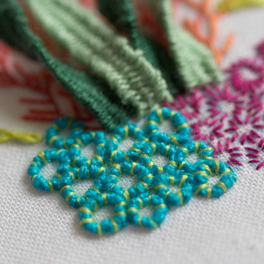Embroidery Sampler Kit: Coral Reef - Freshie & Zero Studio Shop