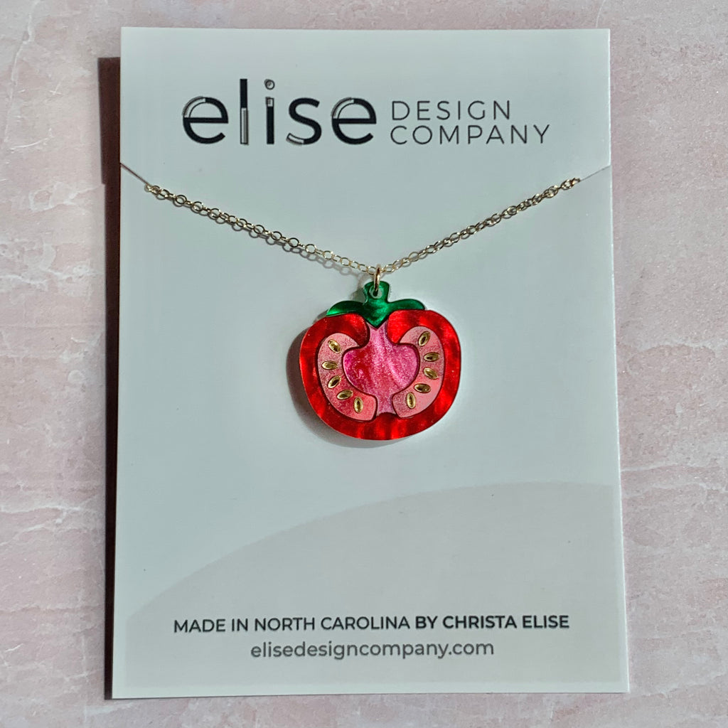 Seeded Tomato Necklace by Elise Design - Freshie & Zero Studio Shop