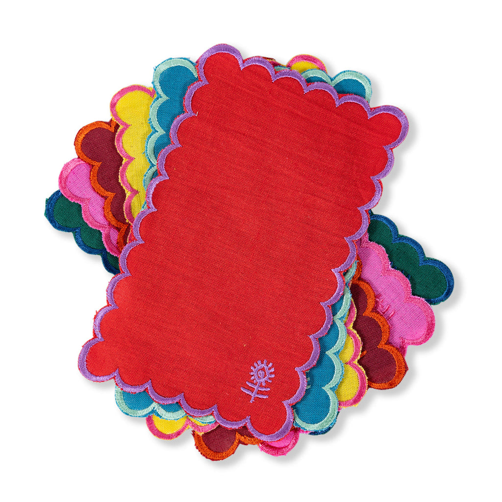 Rainbow Linen Cocktail Napkins by Furbish - Set of 6 - Freshie & Zero Studio Shop