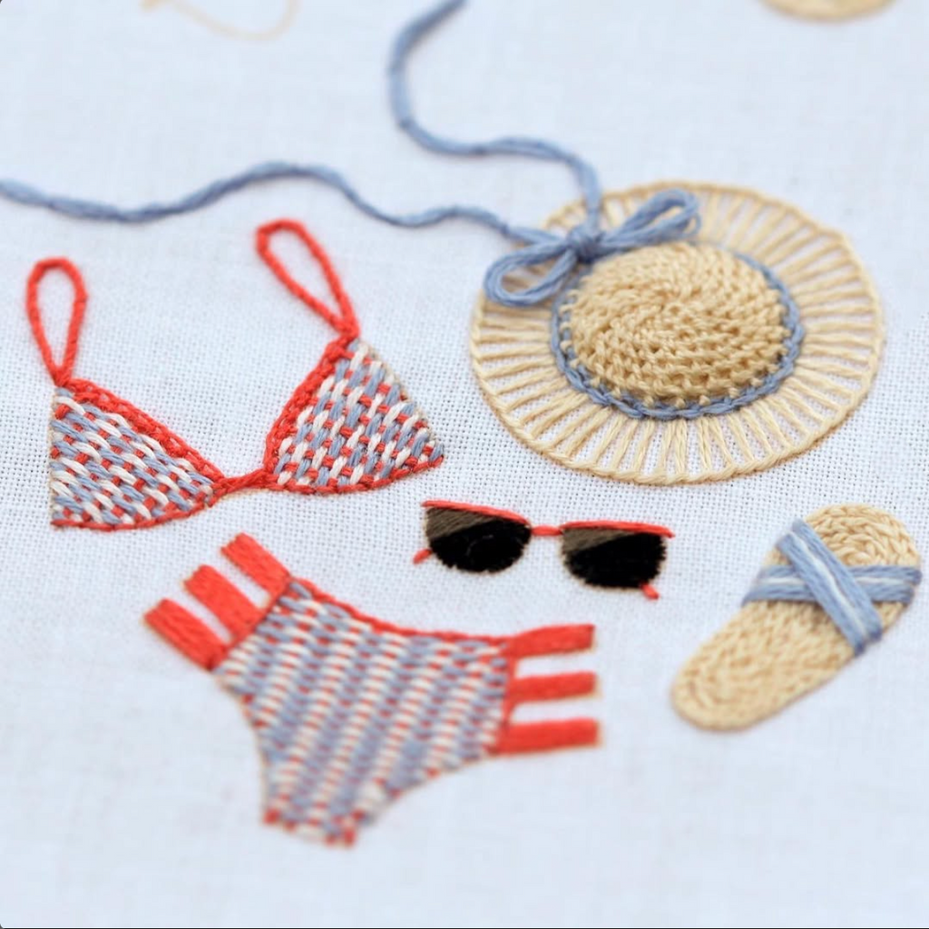 Embroidery Sampler Kit: Beach Day - Freshie & Zero Studio Shop