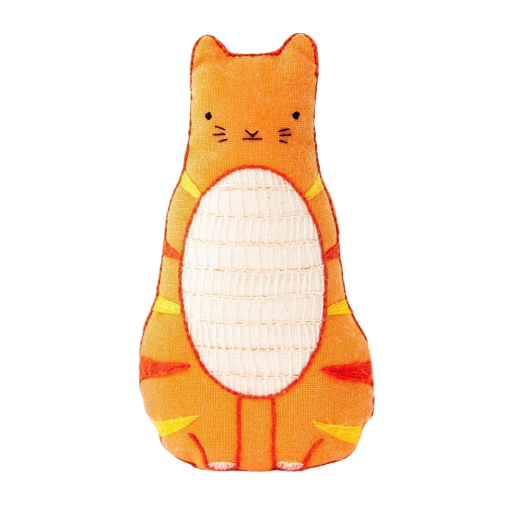 Embroidery Mini Plush Kit, Tabby Cat | Level 1 - Freshie & Zero Studio Shop