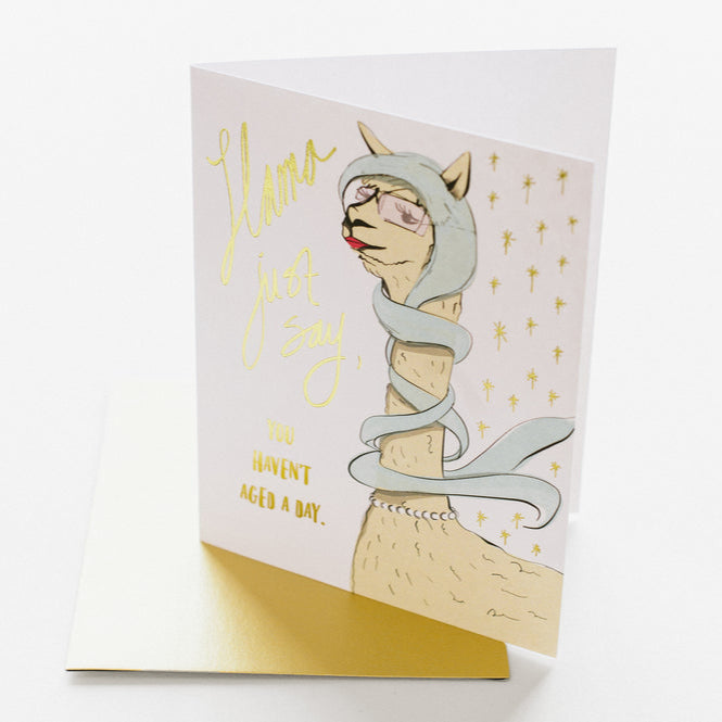 Glamorous Llama Birthday Card - Freshie & Zero Studio Shop