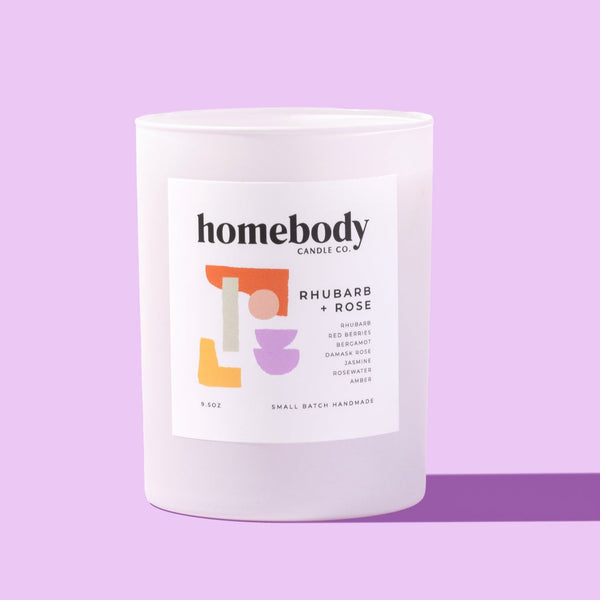 Homebody Candle: Rhubarb + Rose - Freshie & Zero Studio Shop