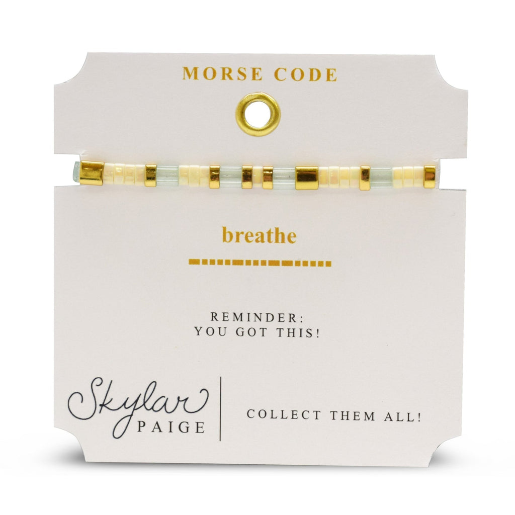 Breathe: Morse Code Tila Bracelet - Freshie & Zero Studio Shop