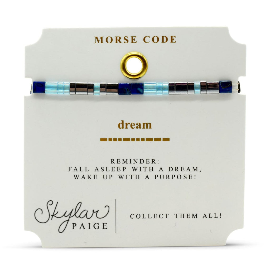 Dream: Morse Code Tila Bracelet - Freshie & Zero Studio Shop