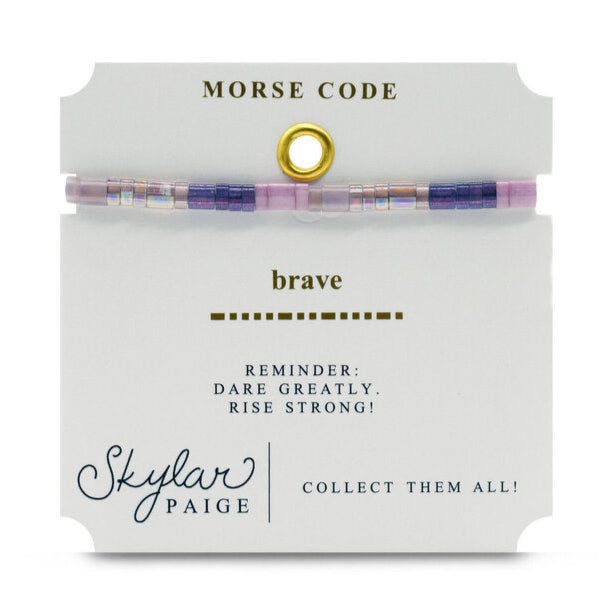 Brave: Morse Code Tila Bracelet - Freshie & Zero Studio Shop