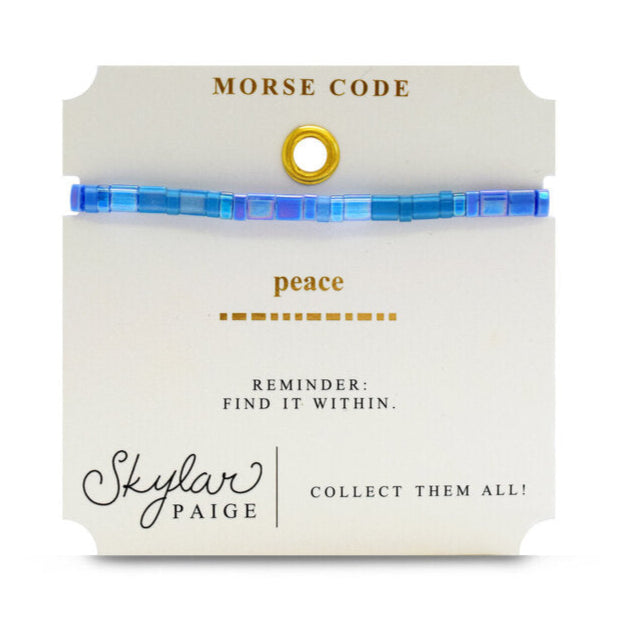 Peace: Morse Code Tila Bracelet - Freshie & Zero Studio Shop