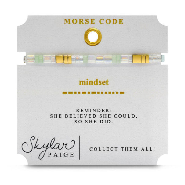 Mindset: Morse Code Tila Bracelet - Freshie & Zero Studio Shop
