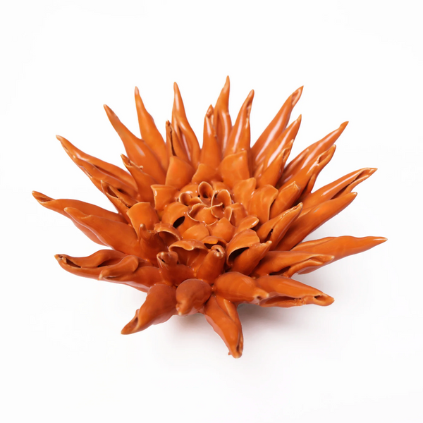Ceramic Bloom: Large Orange Flower - Freshie & Zero Studio Shop