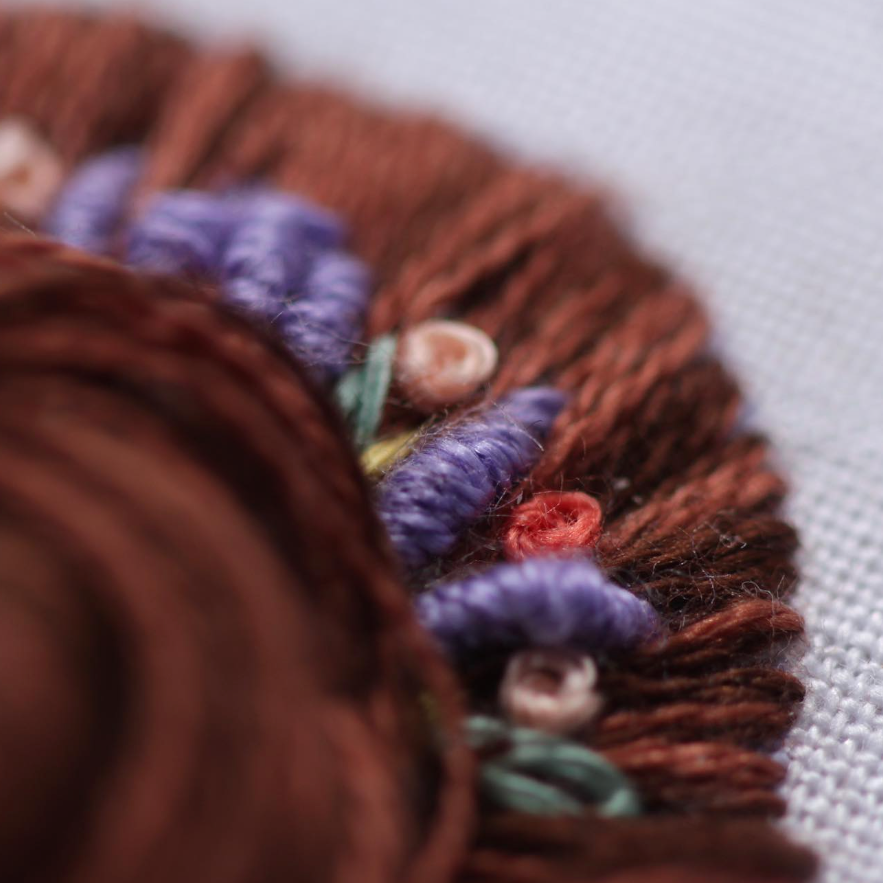 Embroidery Sampler Kit: Floral Bun - Freshie & Zero Studio Shop