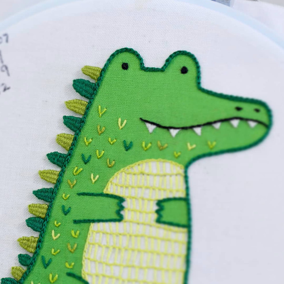 Embroidery Mini Plush Kit, Alligator | Level 2 - Freshie & Zero Studio Shop