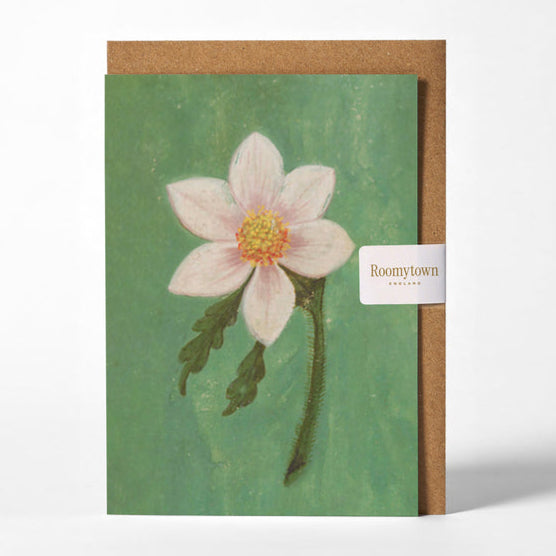 Green Illustrated Flower Greeting Card - Freshie & Zero Studio Shop