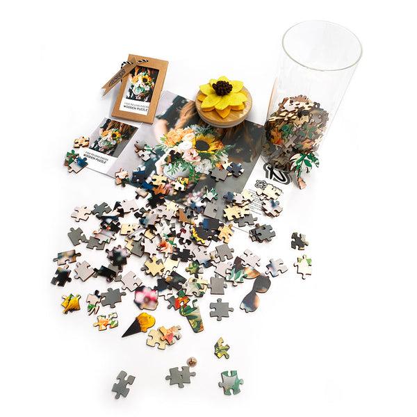Wooden Puzzle in Glass Jar: Summer - 250 Pieces - Freshie & Zero Studio Shop