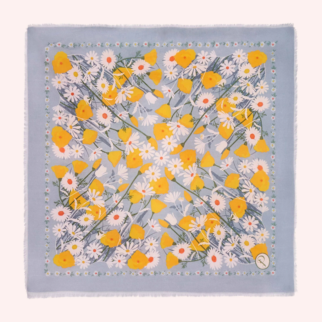 Cotton Bandana Marvelous Meadow - Powder Blue - Freshie & Zero Studio Shop