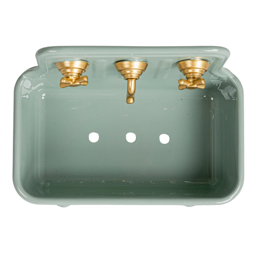 Mini Metal Sink Soap Dish - Grey/Blue - Freshie & Zero Studio Shop