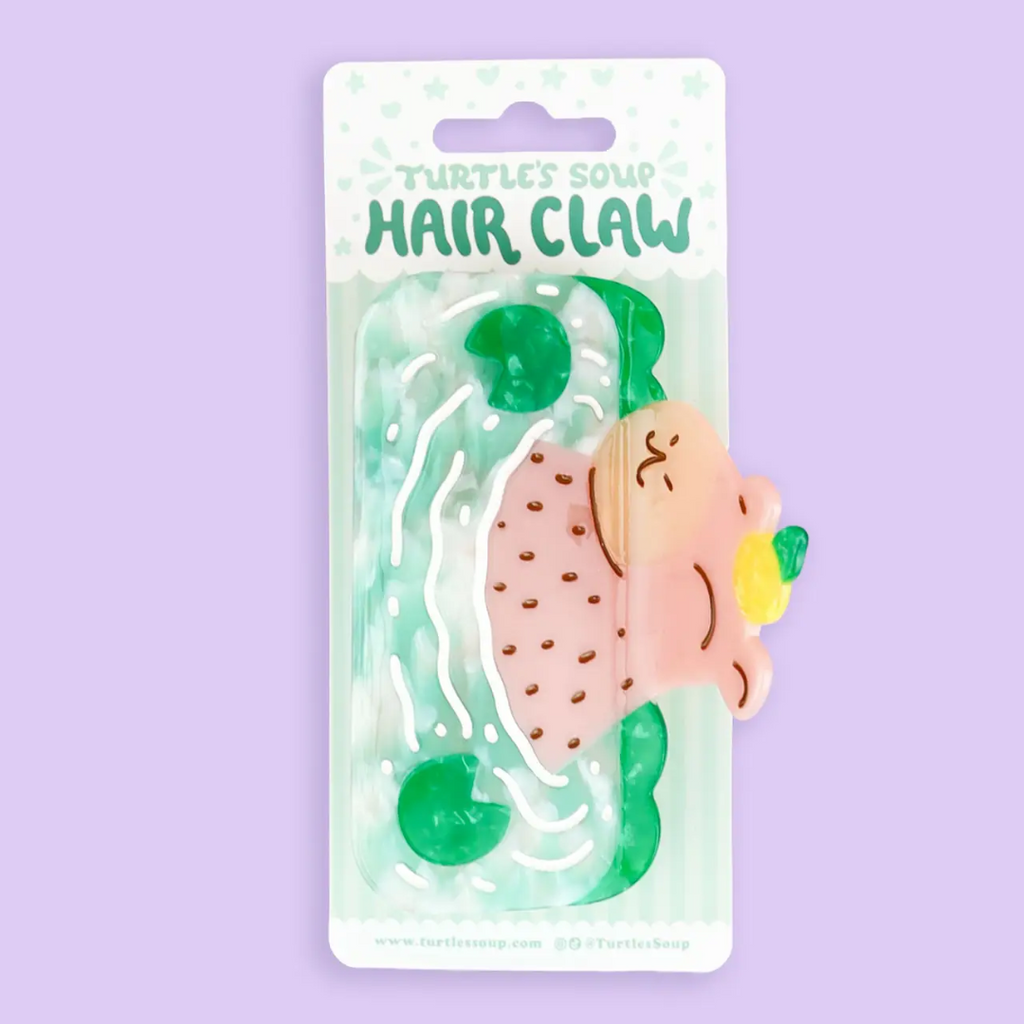 Cute Swimming Capybara XL Hair Claw - Freshie & Zero Studio Shop