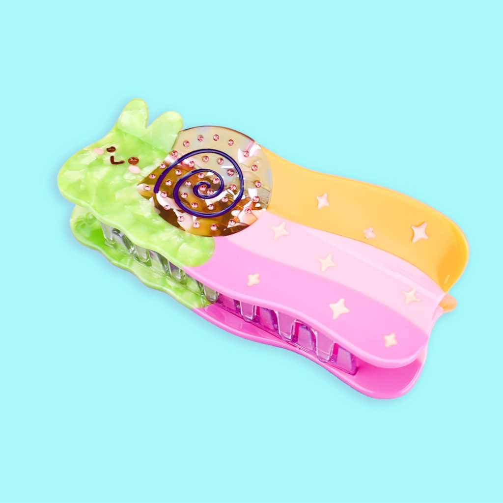 Rainbow Snail Sparkle Hair Claw - Freshie & Zero Studio Shop