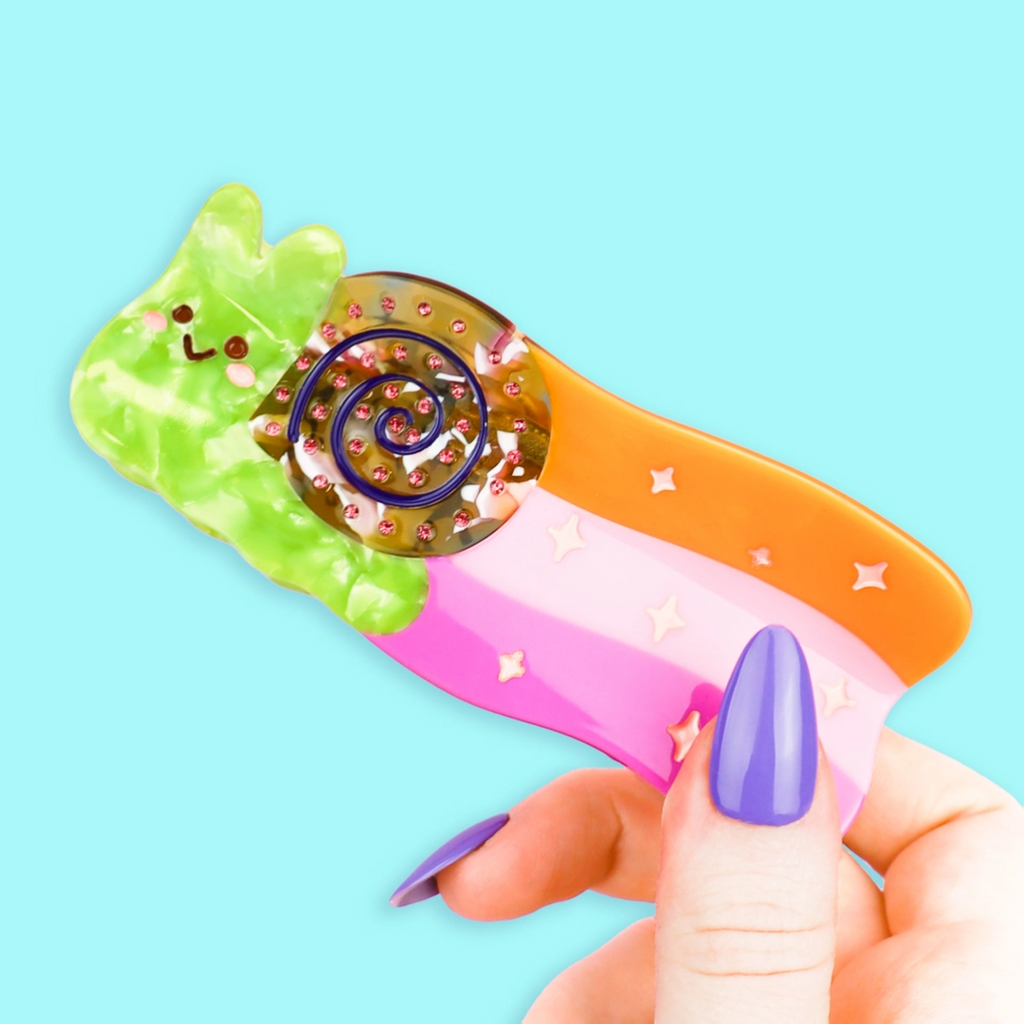 Rainbow Snail Sparkle Hair Claw - Freshie & Zero Studio Shop