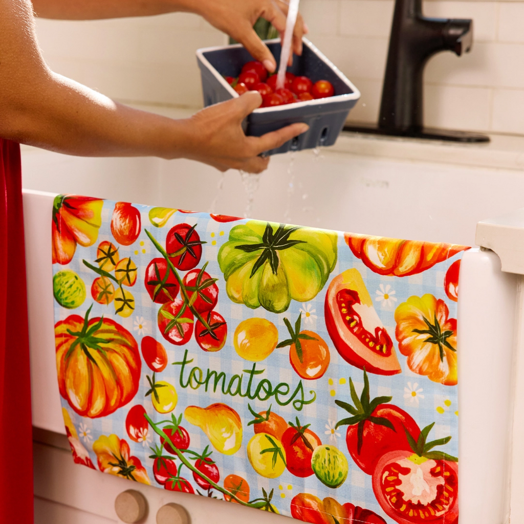 Tomatoes Cotton Tea Towel by Werkshoppe - Freshie & Zero Studio Shop