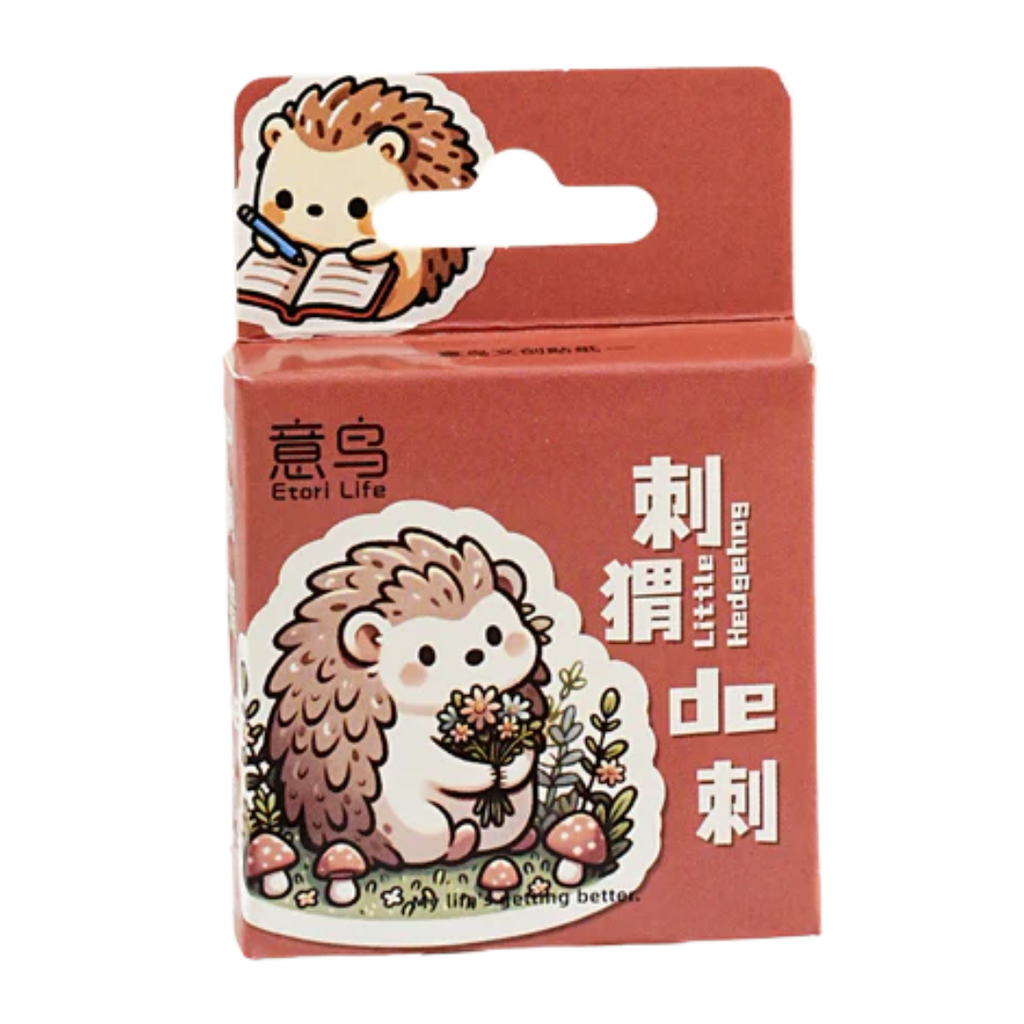 Little Box of Kawaii Paper Stickers: Hedgehog - Freshie & Zero Studio Shop