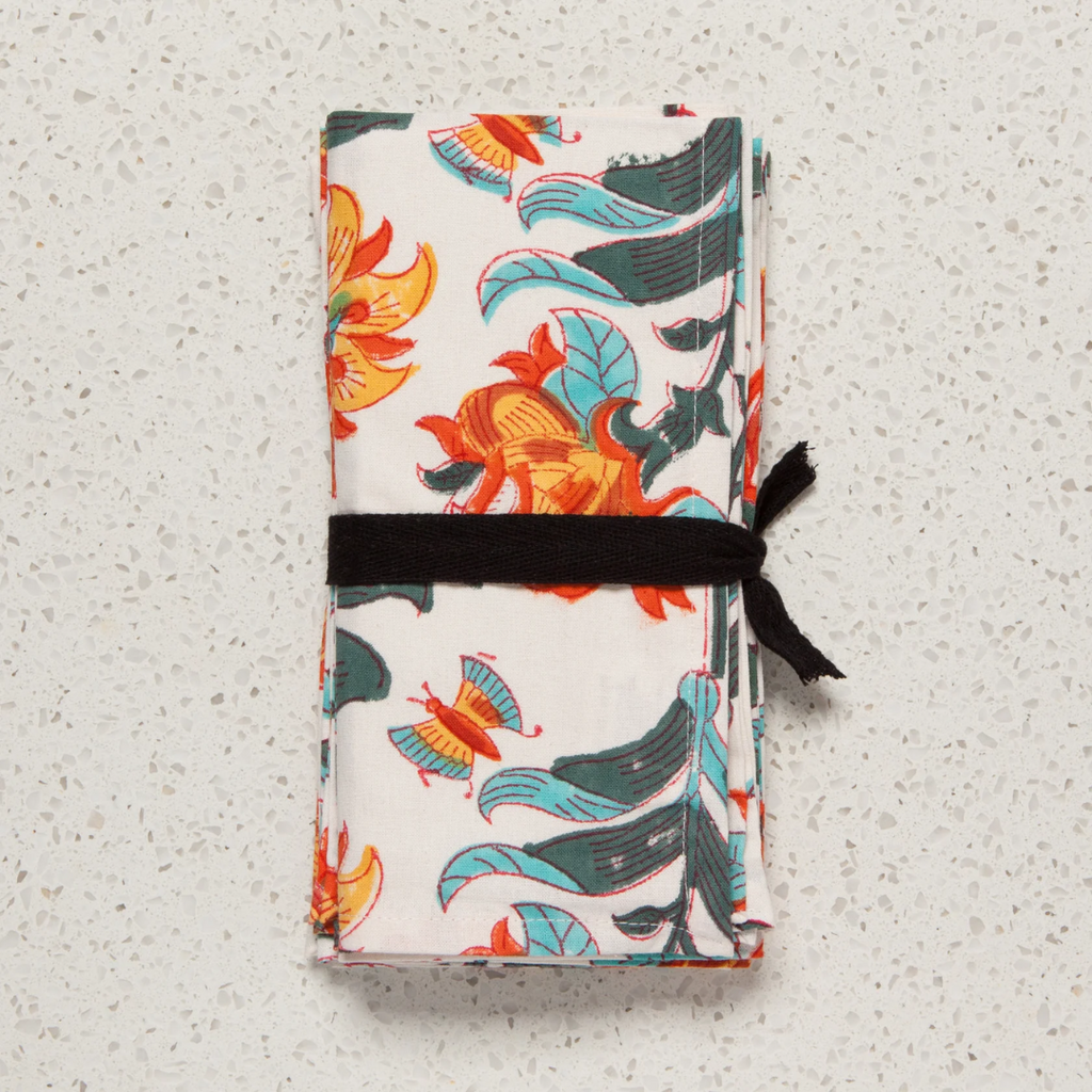 Marigold Block Print Napkins - Set of 4 - Freshie & Zero Studio Shop