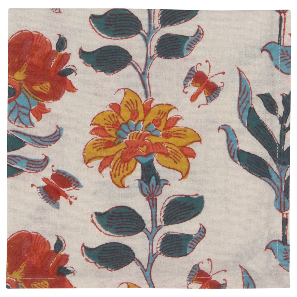 Marigold Block Print Napkins - Set of 4 - Freshie & Zero Studio Shop