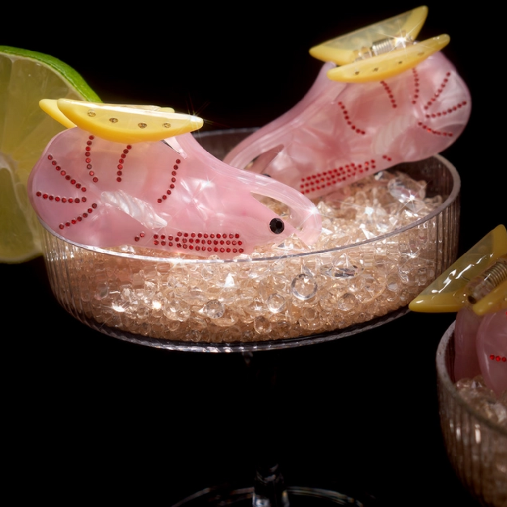 Rhinestone Cajun Shrimp Hair Claw by Winona Irene - Freshie & Zero Studio Shop