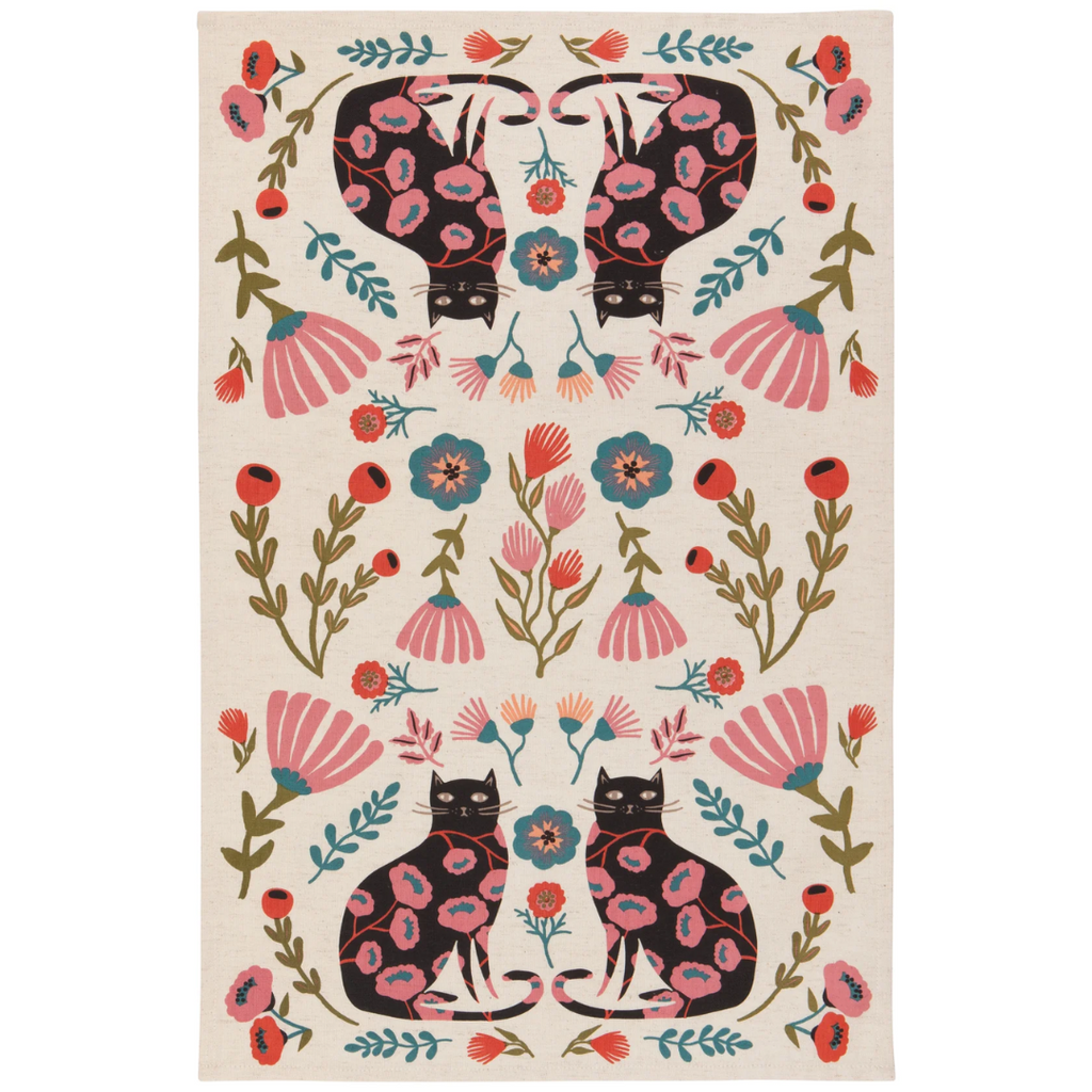 Catbloom Cotton Blend Dishtowel - Set of 2 - Freshie & Zero Studio Shop