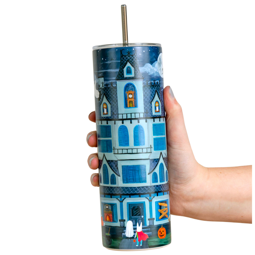 Haunted House Travel Tumbler by 1canoe2 - Freshie & Zero Studio Shop