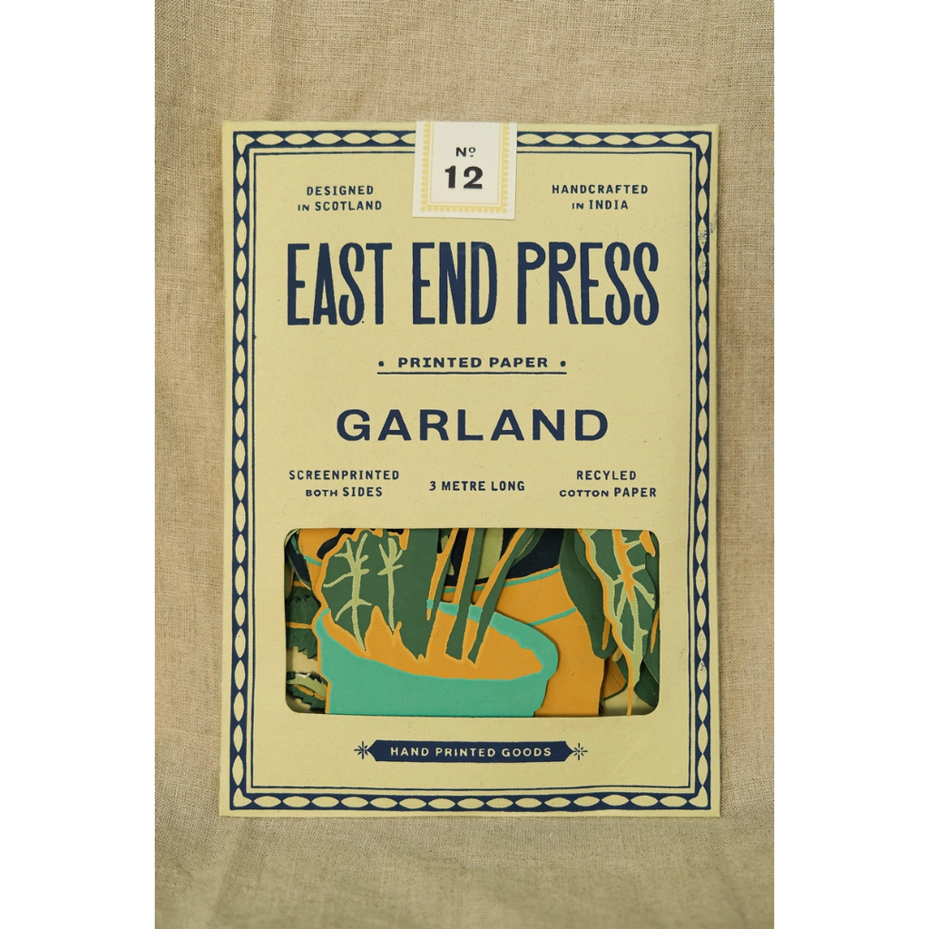 Houseplants Screen Printed Paper Garland - Freshie & Zero Studio Shop