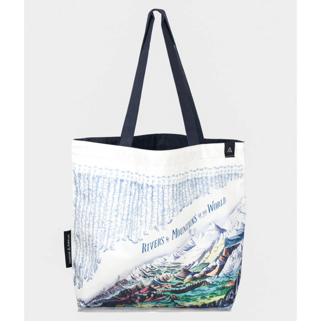 Rivers and Mountains Reversible Canvas Tote Bag - Freshie & Zero Studio Shop