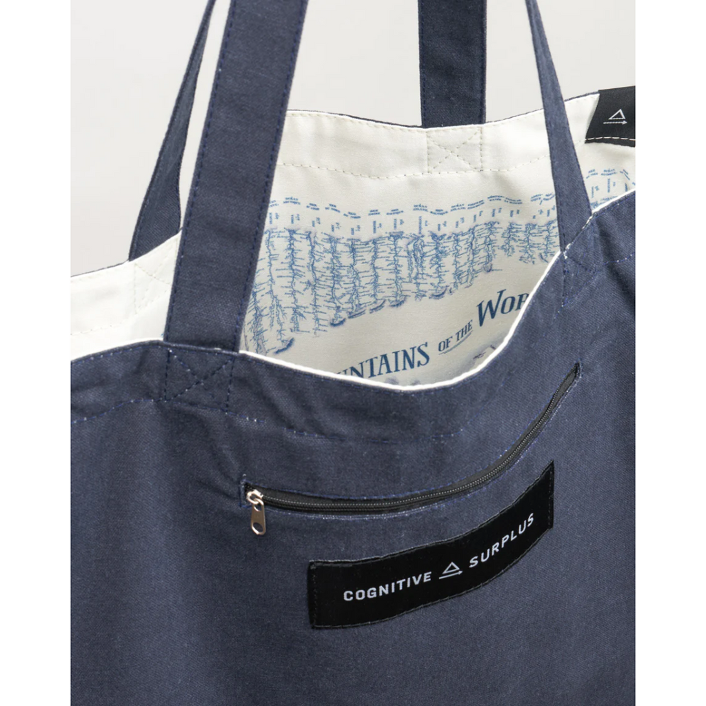 Rivers and Mountains Reversible Canvas Tote Bag - Freshie & Zero Studio Shop