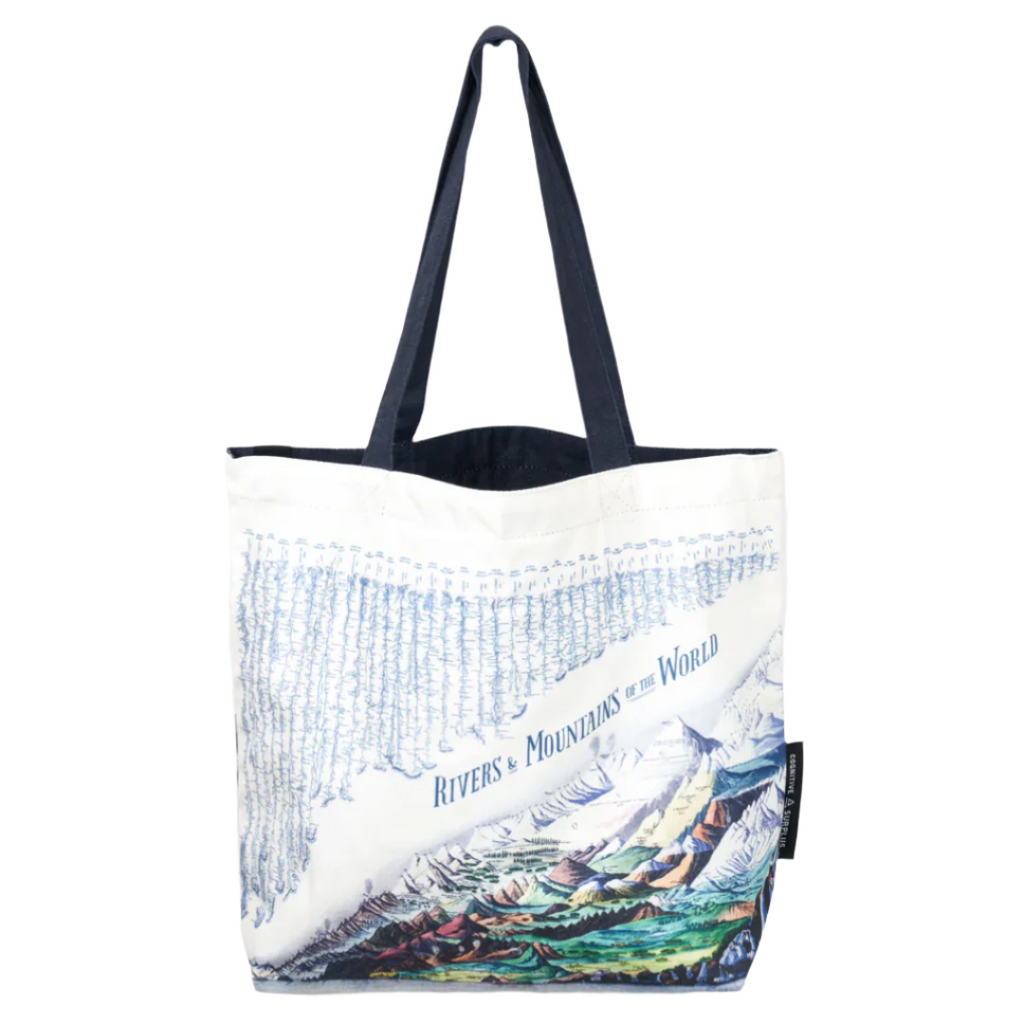 Rivers and Mountains Reversible Canvas Tote Bag - Freshie & Zero Studio Shop