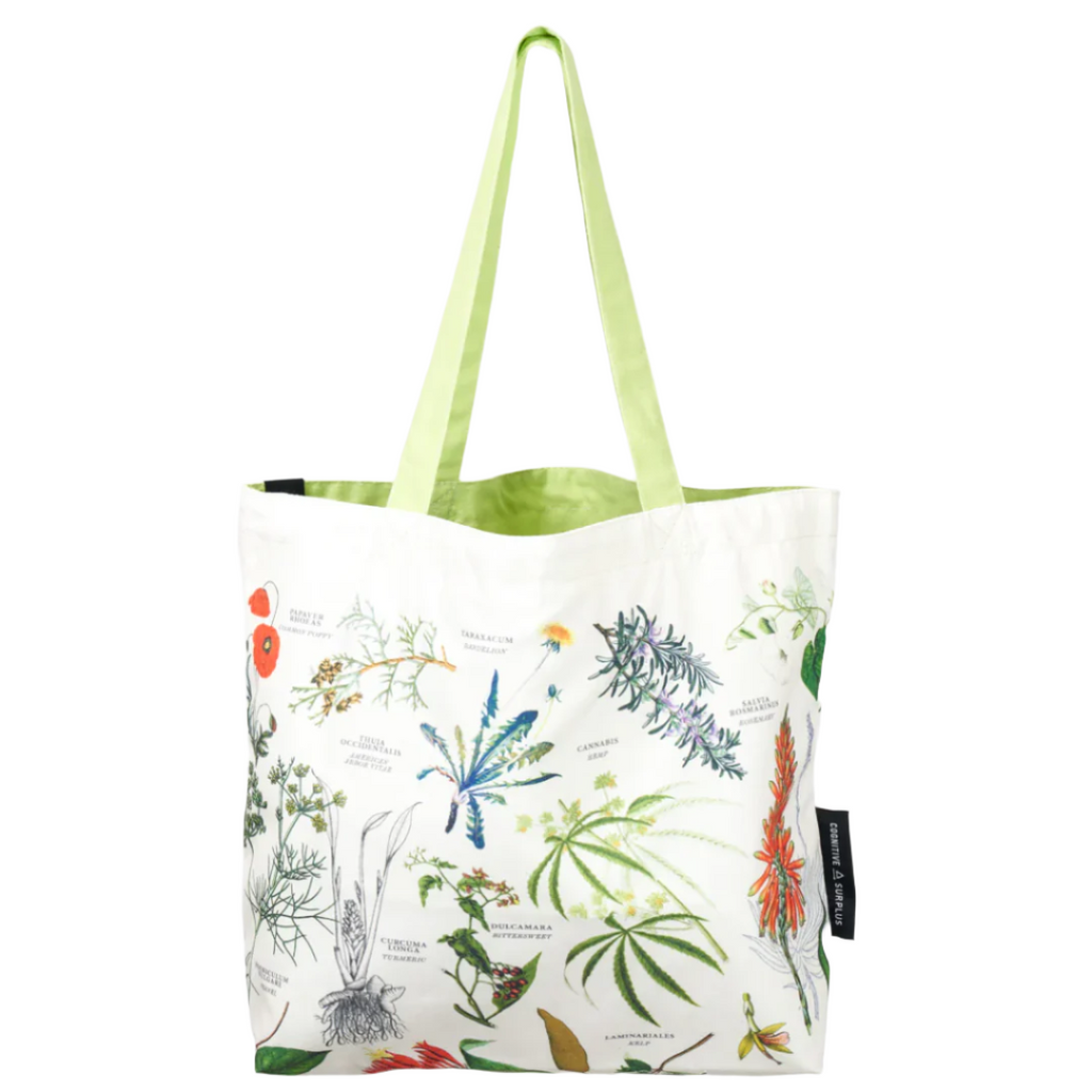 Medicinal Botany Reversible Canvas Tote Bag - Freshie & Zero Studio Shop