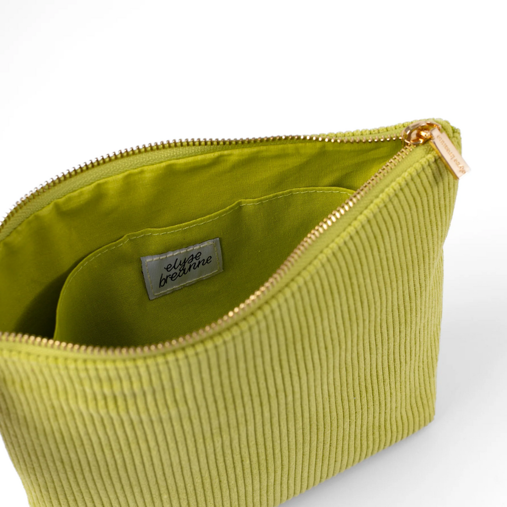 Corduroy Carry-All Pouch - Chartreuse - Freshie & Zero Studio Shop