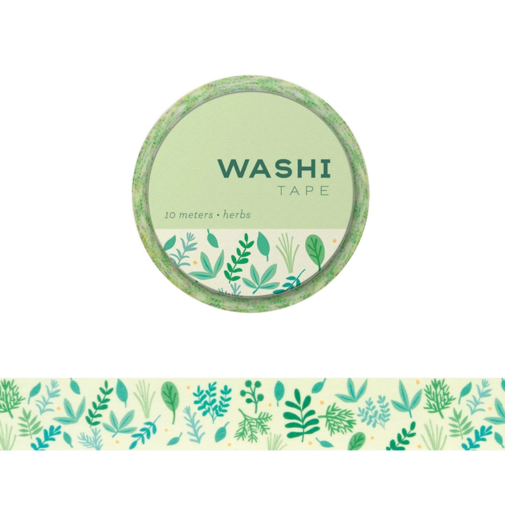 Washi Tape: Herbs on Green - Freshie & Zero Studio Shop