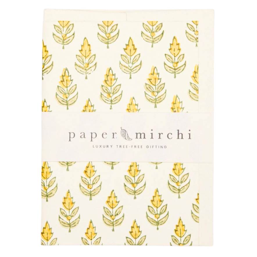 Buti Sunshine Hand Block Printed Greeting Card - Freshie & Zero Studio Shop