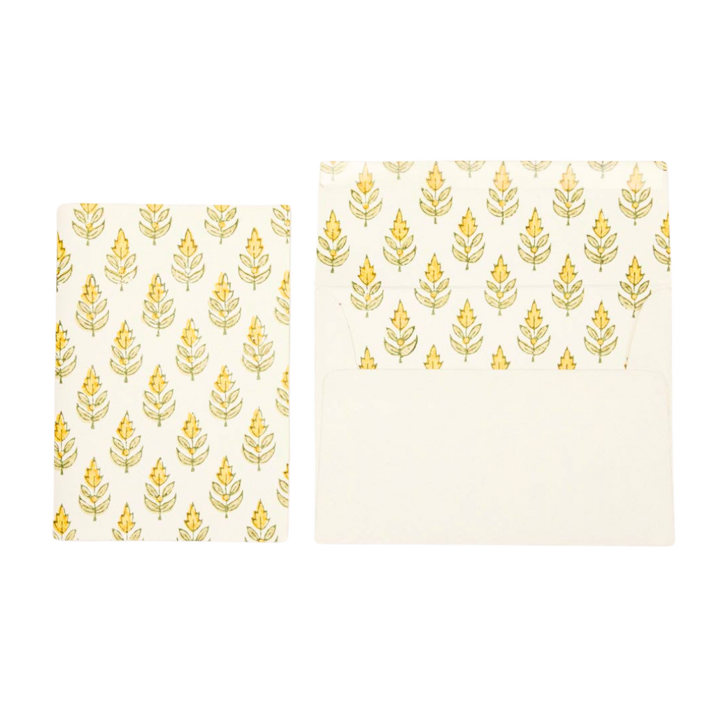 Buti Sunshine Hand Block Printed Greeting Card - Freshie & Zero Studio Shop