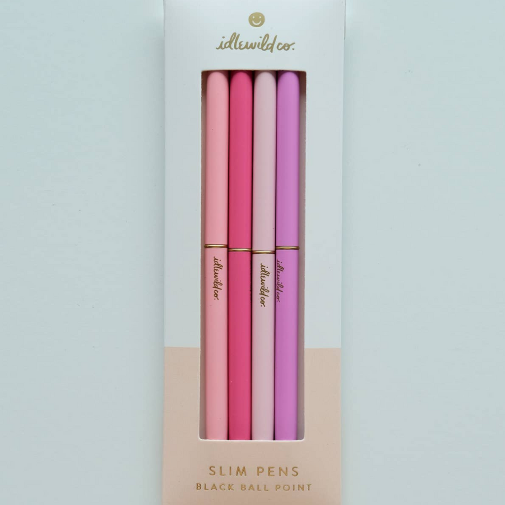 Slim Pens Set of Four - Pretty in Pink - Freshie & Zero Studio Shop