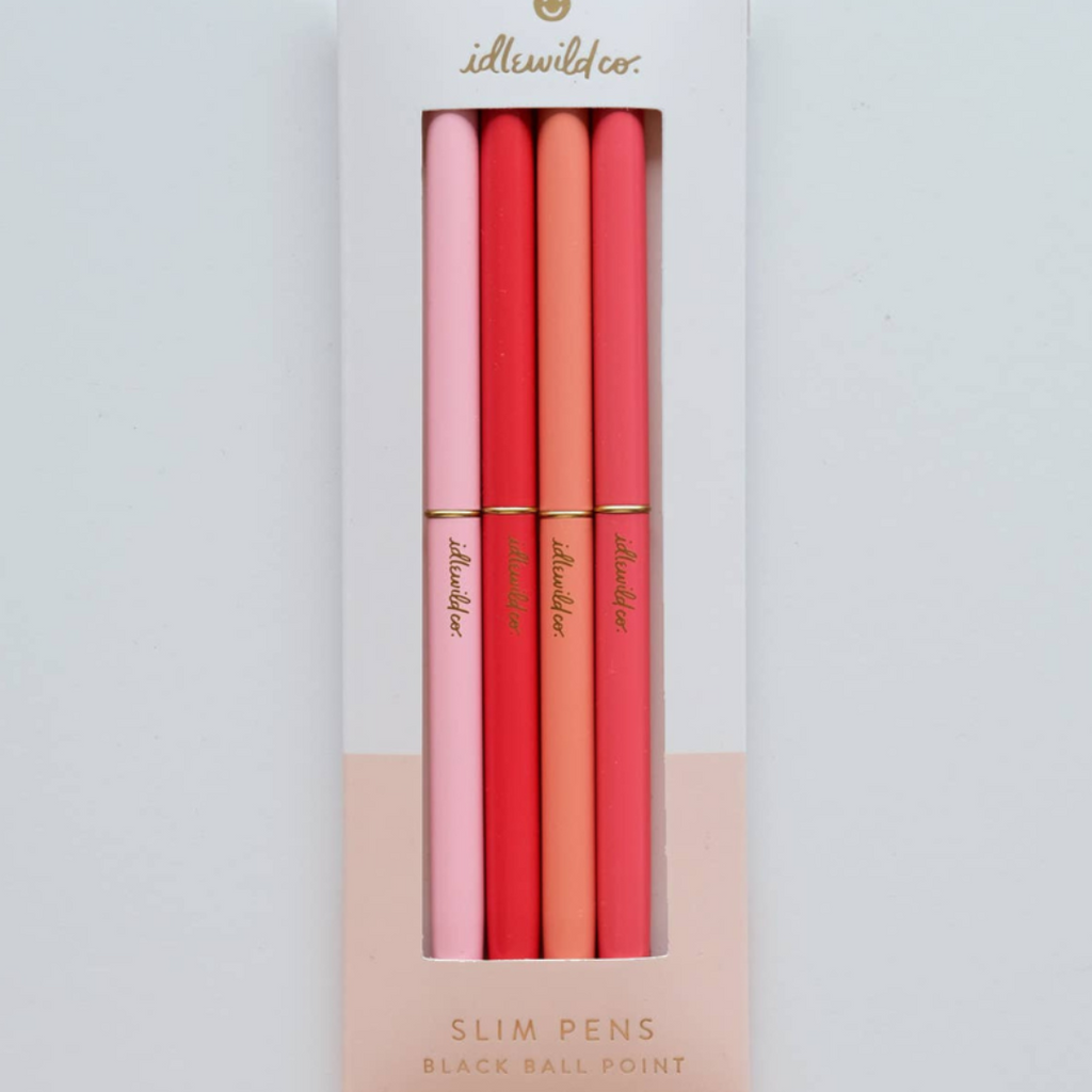 Slim Pens Set of Four - Poppies - Freshie & Zero Studio Shop
