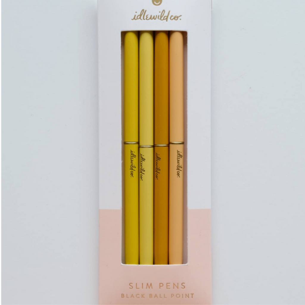 Slim Pens Set of Four - Sunny Days - Freshie & Zero Studio Shop