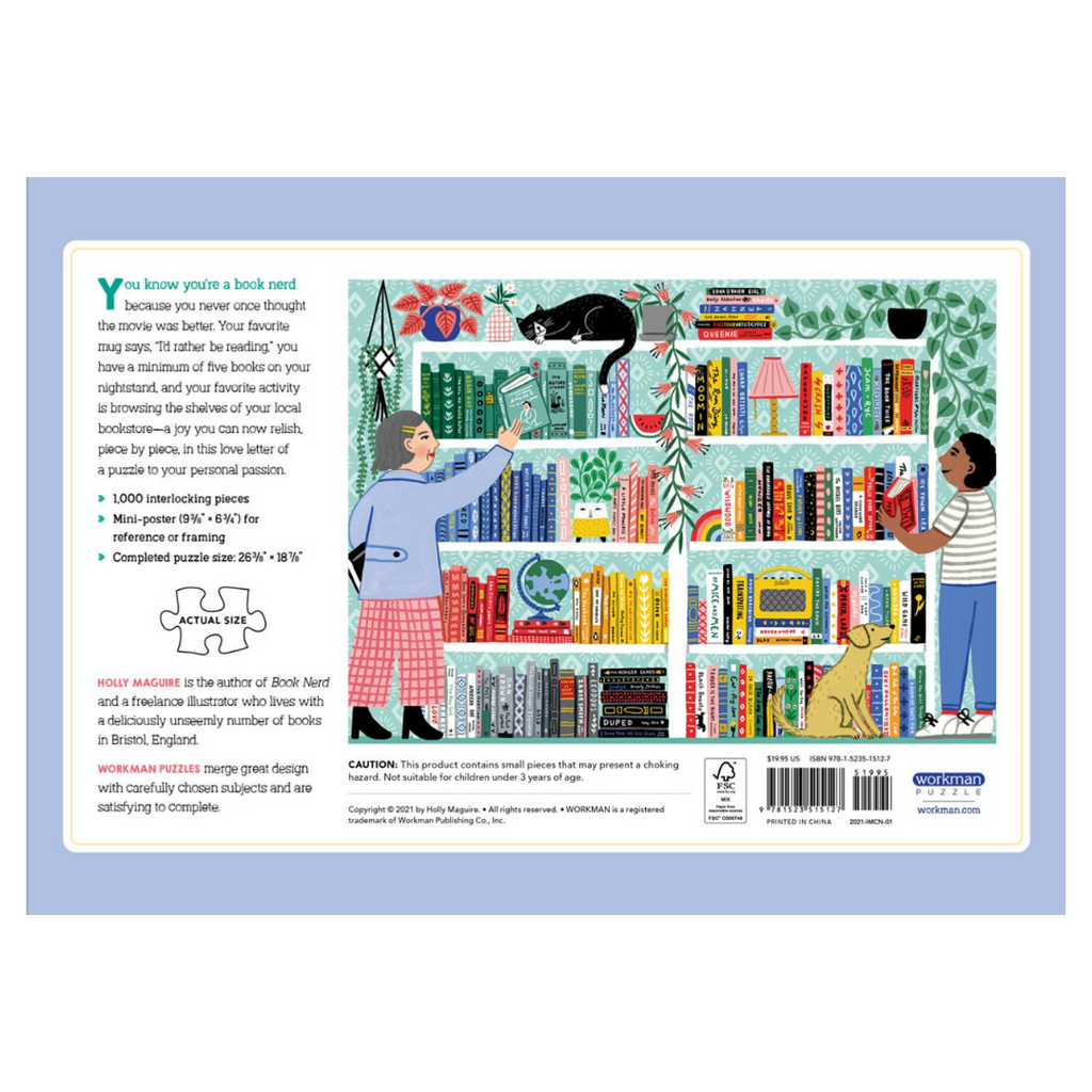 Book Nerd Puzzle: 1000 Pieces - Freshie & Zero Studio Shop